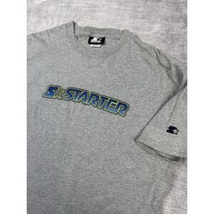 Starter Shirt Men's Medium Gray Vintage Y2K Spell Out Hip hop Skater